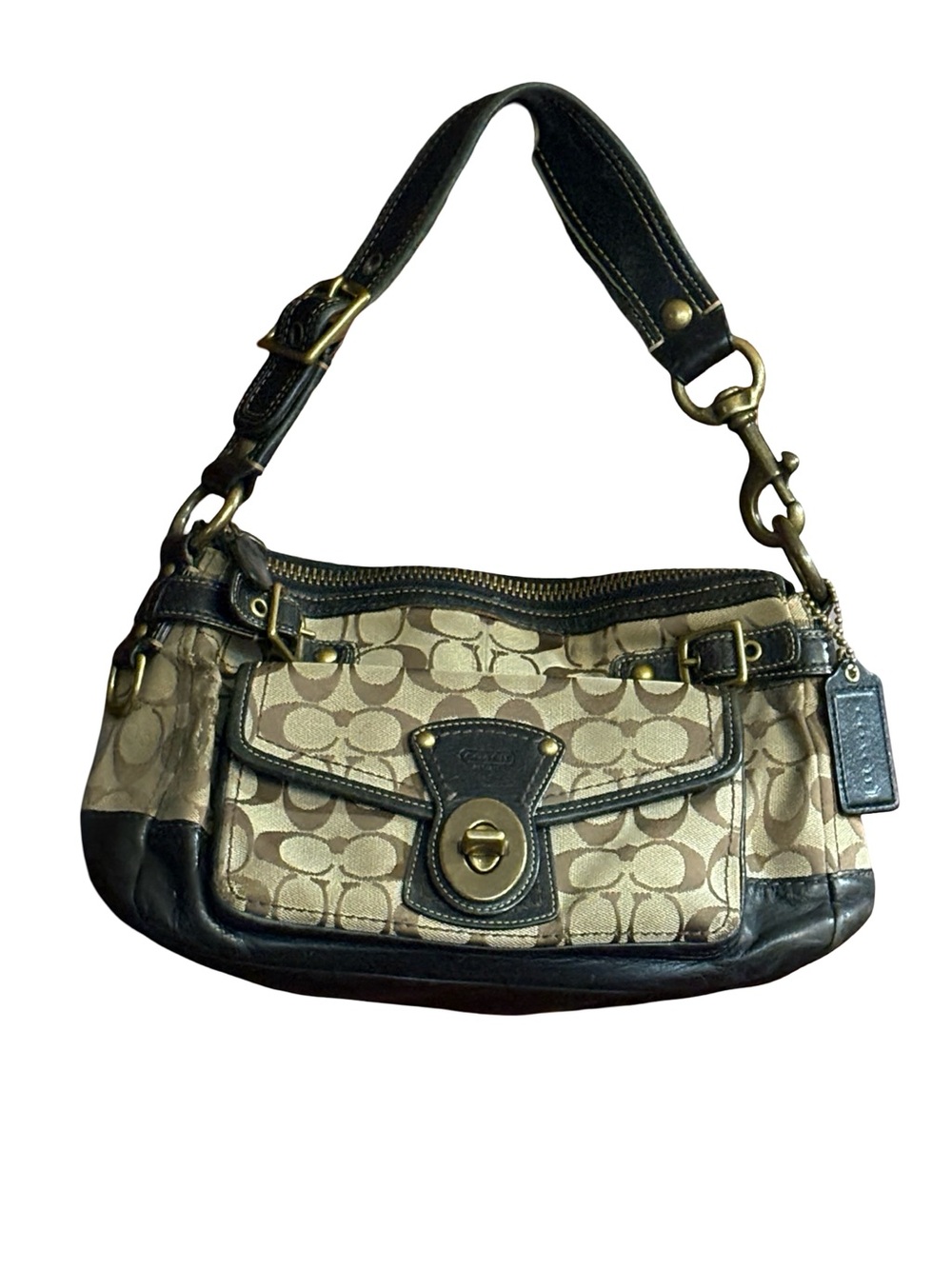Vintage Authentic COACH Legacy Handbag 65th Anniversary Brown Signature Canvas